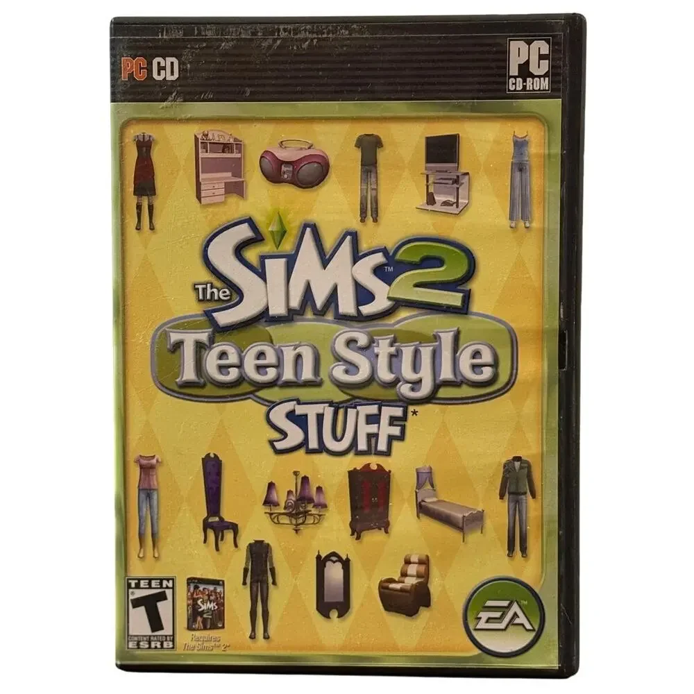 The Sims 2 Teen Style Stuff PC 2007 CD-ROM EA Windows w/ Manual Preowned